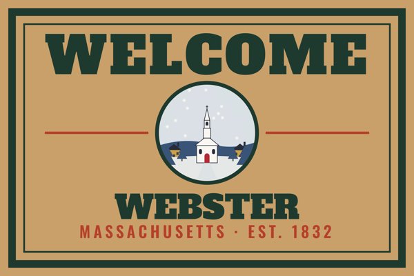 Webster Welcome Doormat artwork detail
