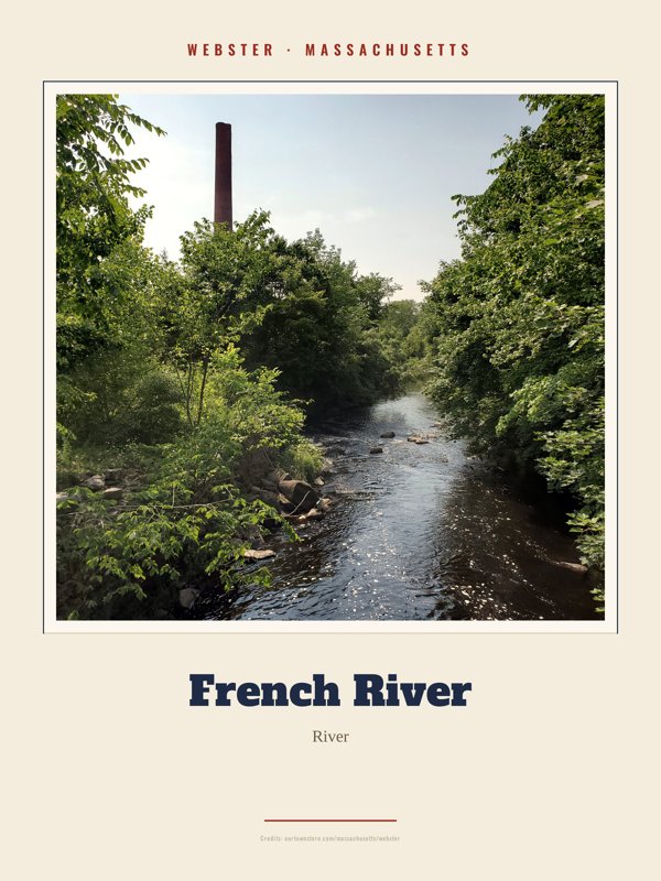Webster French River Landmark Print artwork detail