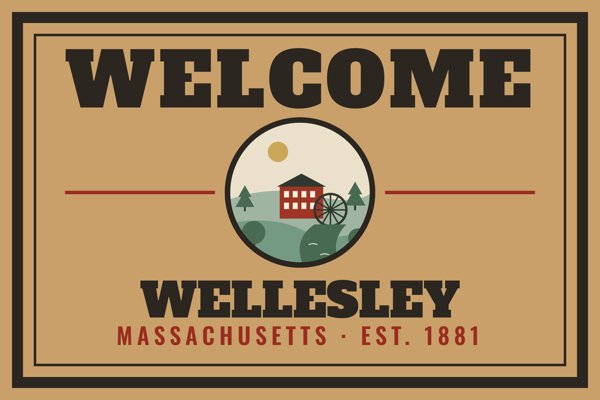 Wellesley Welcome Doormat artwork detail