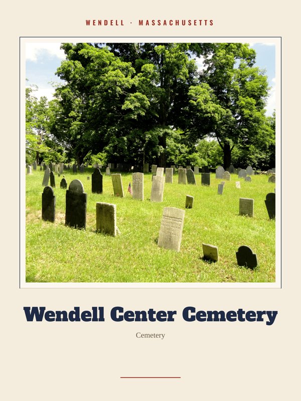 Wendell Wendell Center Cemetery Landmark Print artwork detail