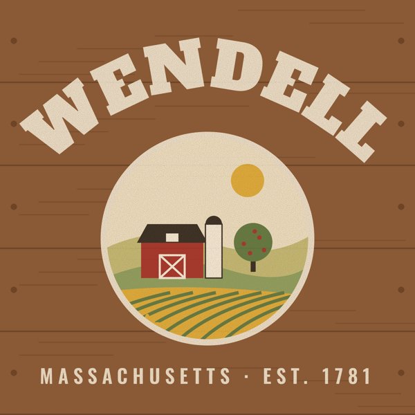 Wendell Hometown Wood Sign artwork detail