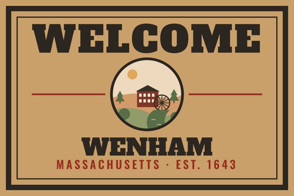 Wenham Welcome Doormat artwork detail