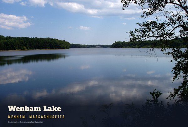 Wenham Wenham Lake Postcard artwork detail