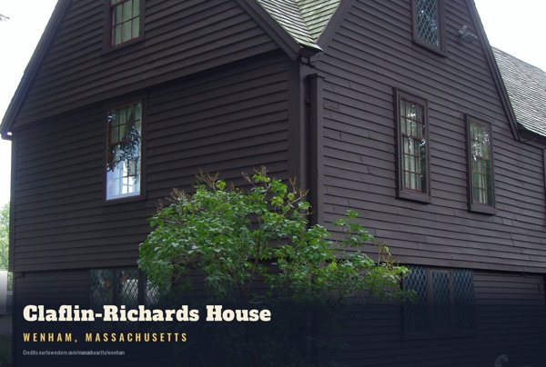 Wenham Claflin-Richards House Postcard artwork detail