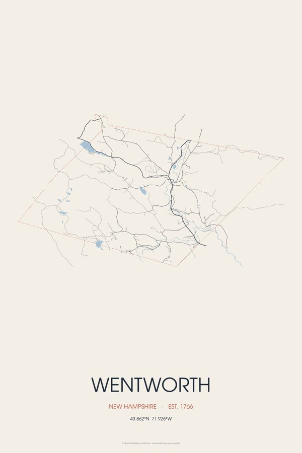 Wentworth Street Map Poster · Linen artwork detail