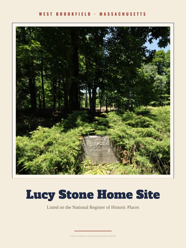 West Brookfield Lucy Stone Home Site Landmark Print artwork detail