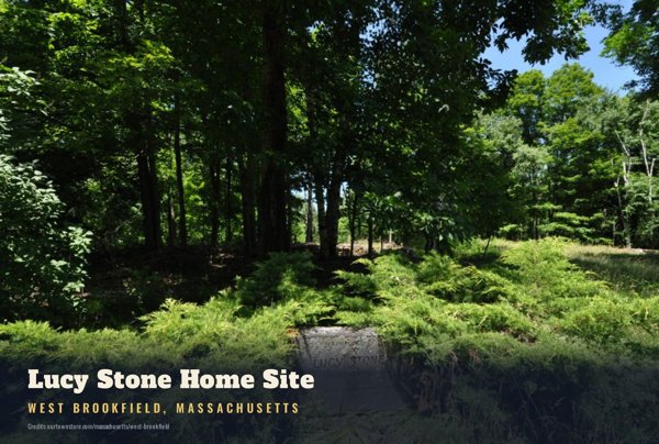 West Brookfield Lucy Stone Home Site Postcard artwork detail