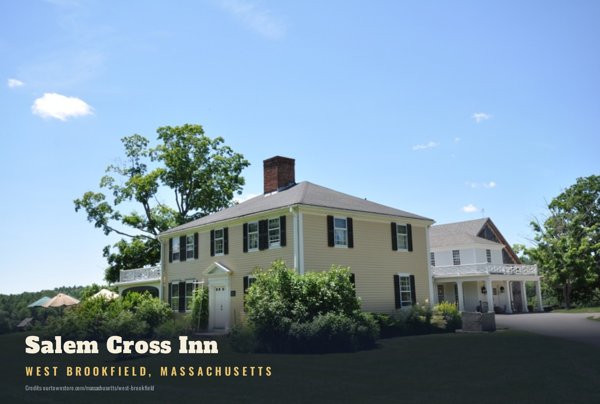West Brookfield Salem Cross Inn Postcard artwork detail