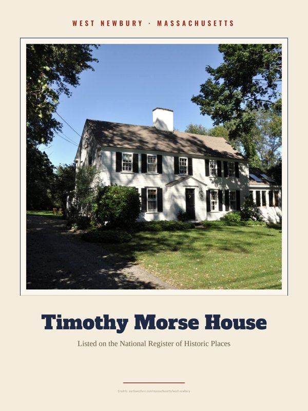 West Newbury Timothy Morse House Landmark Print artwork detail