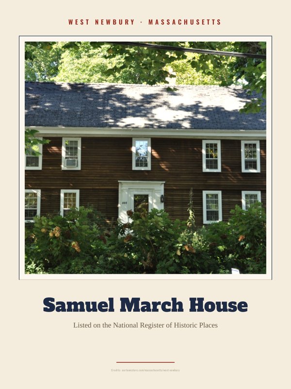 West Newbury Samuel March House Landmark Print artwork detail