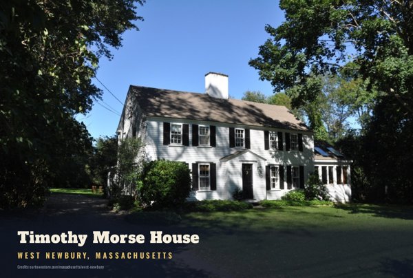 West Newbury Timothy Morse House Postcard artwork detail