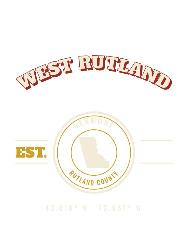 West Rutland Est. Tee artwork detail