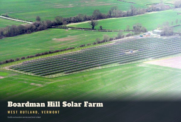 West Rutland Boardman Hill Solar Farm Postcard artwork detail