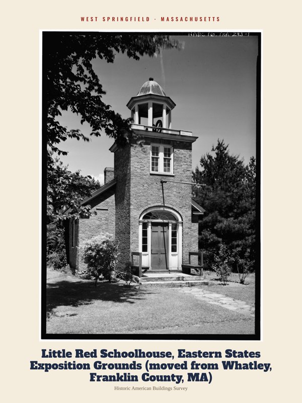 West Springfield Little Red Schoolhouse, Eastern States Exposition Grounds (moved from Whatley, Franklin County, MA) Archive Print artwork detail