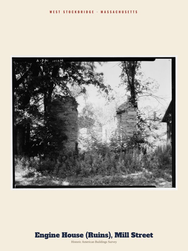 West Stockbridge Engine House (Ruins), Mill Street Archive Print artwork detail