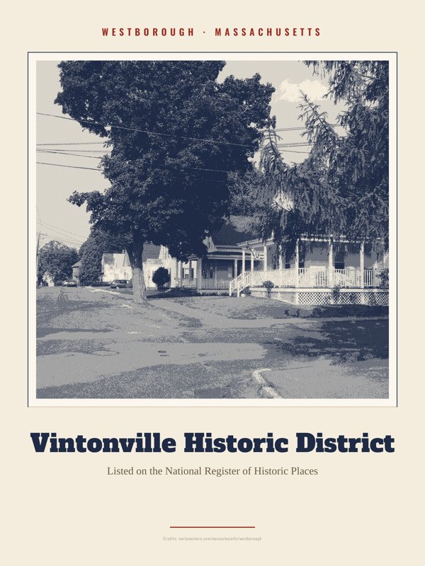 Westborough Vintonville Historic District Landmark Print artwork detail