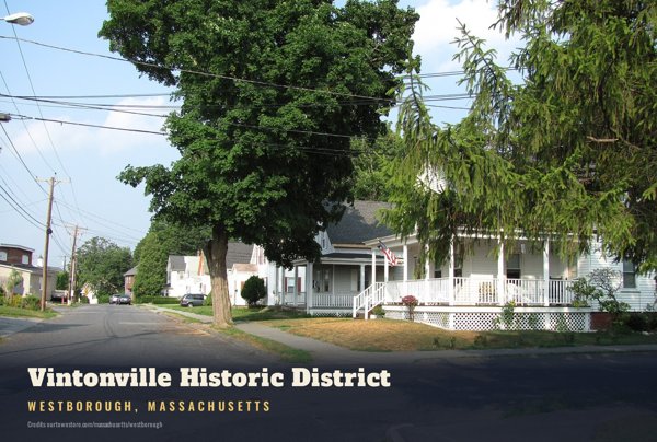 Westborough Vintonville Historic District Postcard artwork detail
