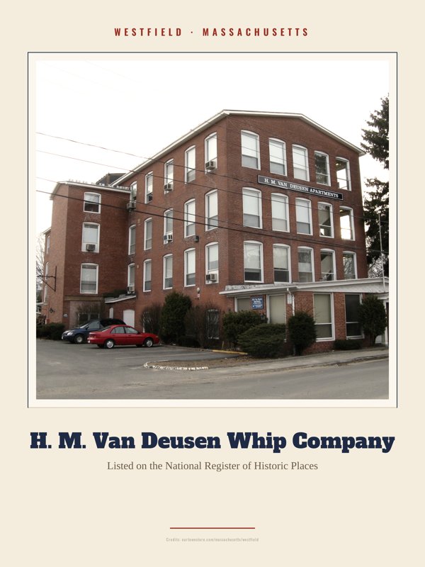 Westfield H. M. Van Deusen Whip Company Landmark Print artwork detail