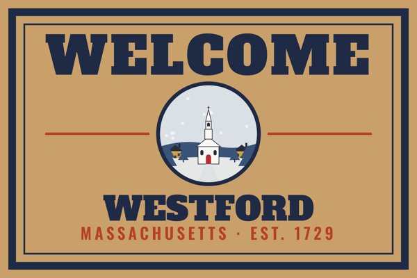 Westford Welcome Doormat artwork detail