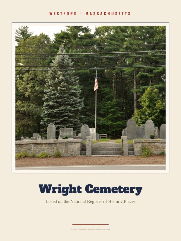 Westford Wright Cemetery Landmark Print artwork detail