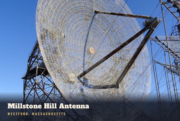 Westford Millstone Hill Antenna Postcard artwork detail