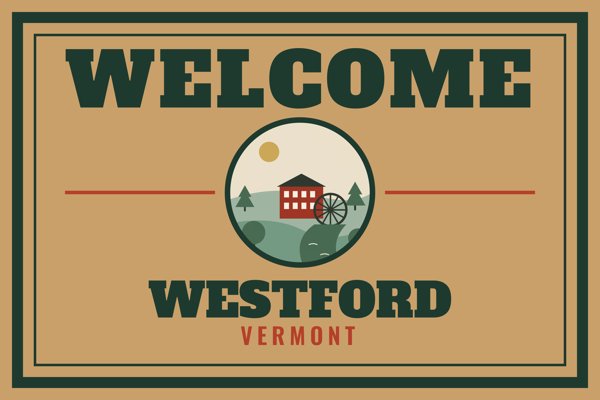 Westford Welcome Doormat artwork detail