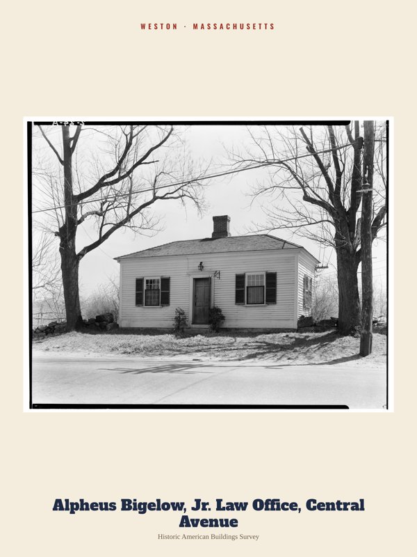 Weston Alpheus Bigelow, Jr. Law Office, Central Avenue Archive Print artwork detail