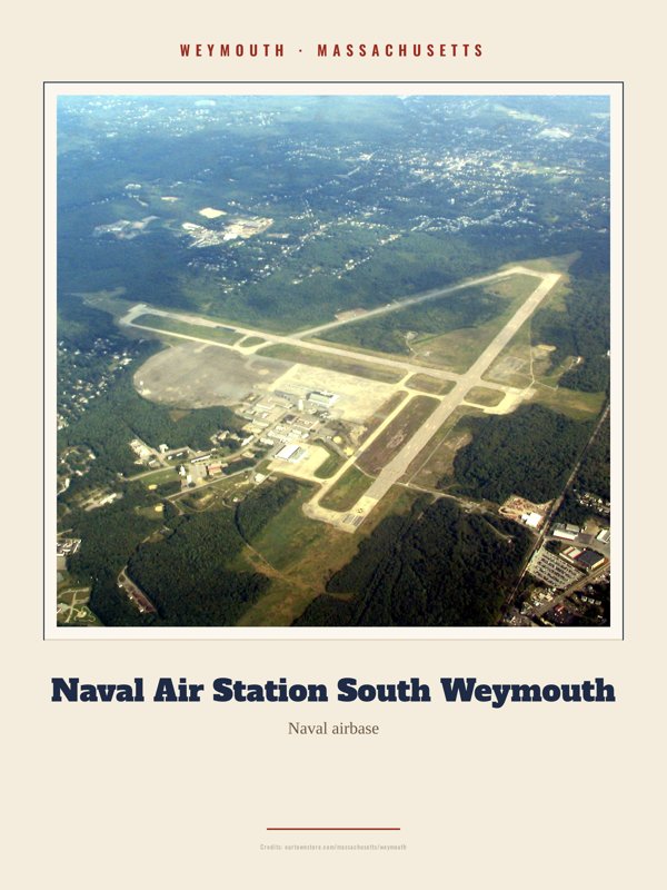 Weymouth Naval Air Station South Weymouth Landmark Print artwork detail
