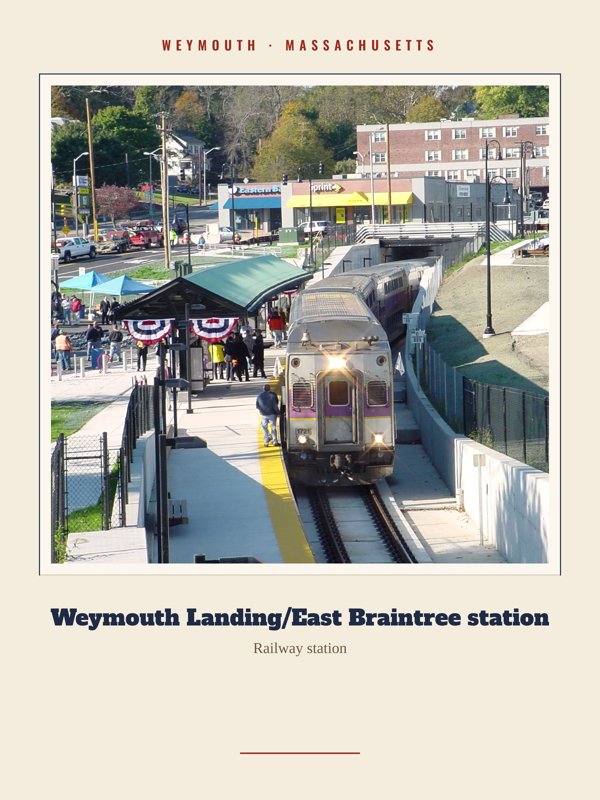 Weymouth Weymouth Landing/East Braintree station Landmark Print artwork detail