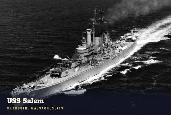 Weymouth USS Salem Postcard artwork detail