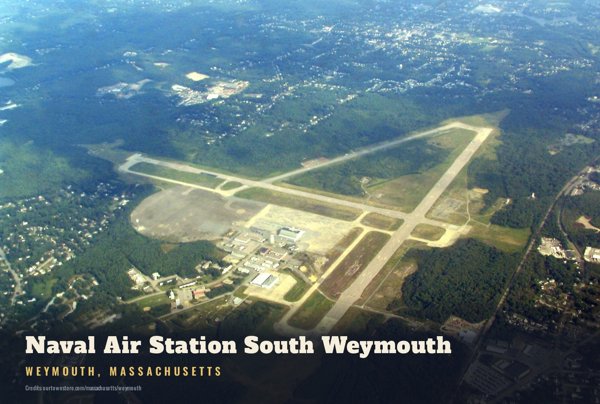 Weymouth Naval Air Station South Weymouth Postcard artwork detail