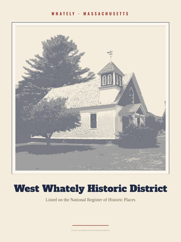 Whately West Whately Historic District Landmark Print artwork detail