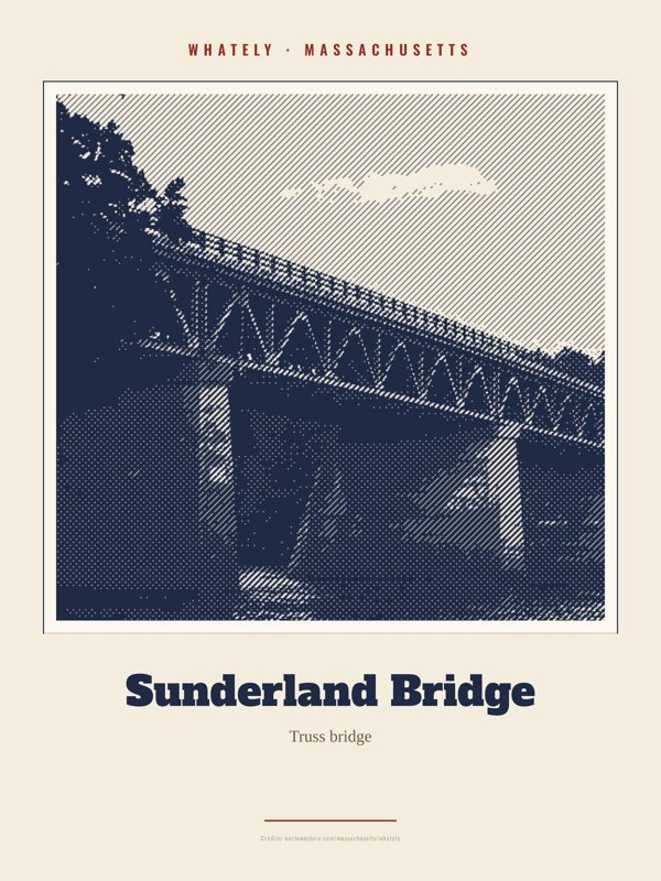 Whately Sunderland Bridge Landmark Print artwork detail