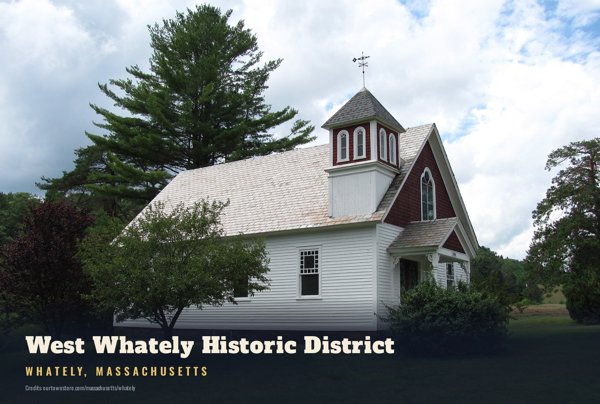 Whately West Whately Historic District Postcard artwork detail