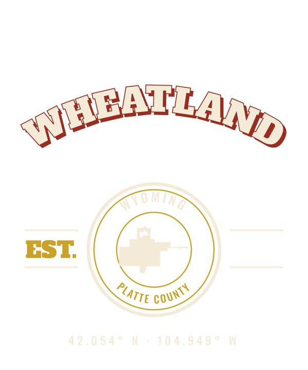 Wheatland Est. Tee artwork detail