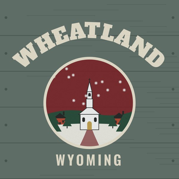 Wheatland Hometown Wood Sign artwork detail