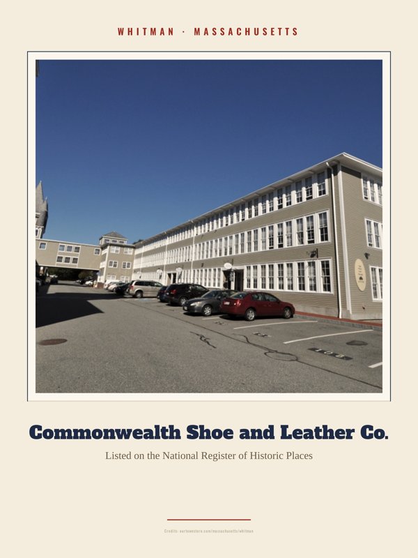 Whitman Commonwealth Shoe and Leather Co. Landmark Print artwork detail