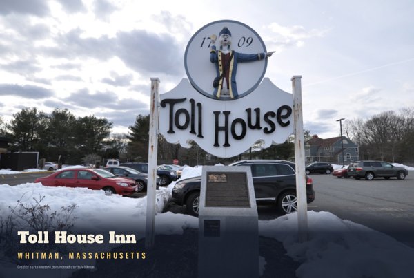 Whitman Toll House Inn Postcard artwork detail