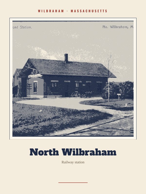 Wilbraham North Wilbraham Landmark Print artwork detail