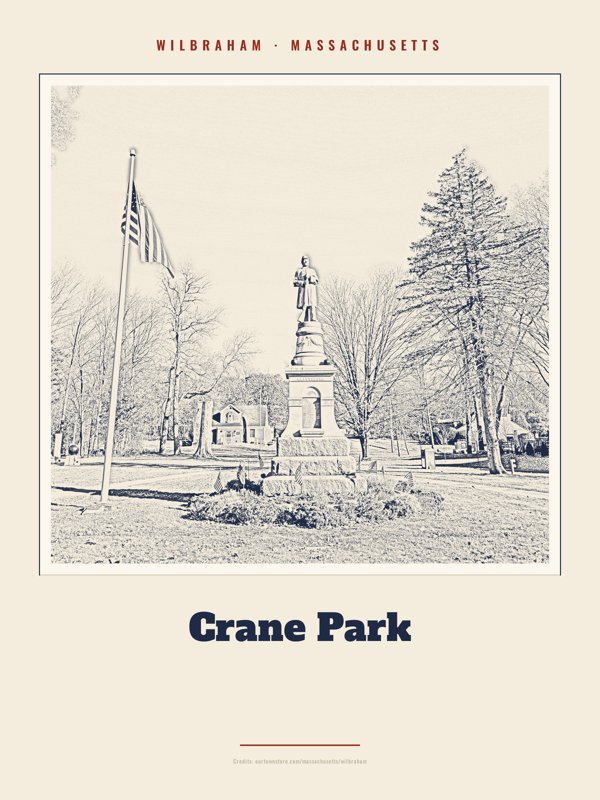 Wilbraham Crane Park Landmark Print artwork detail