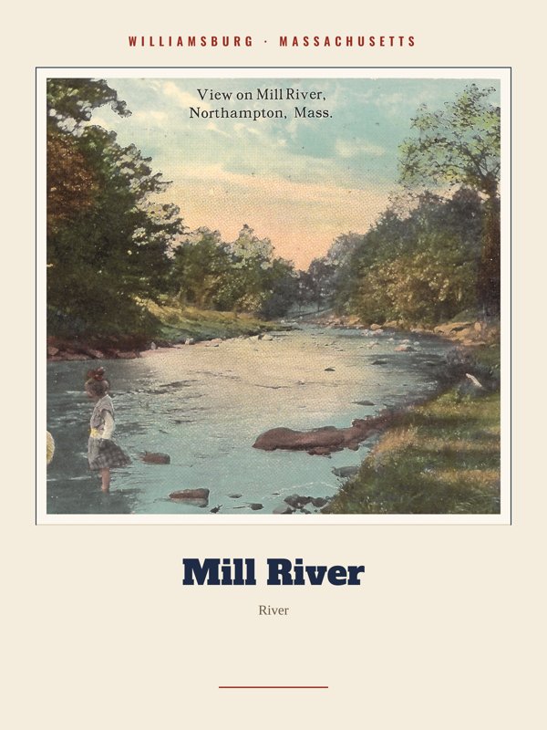 Williamsburg Mill River Landmark Print artwork detail