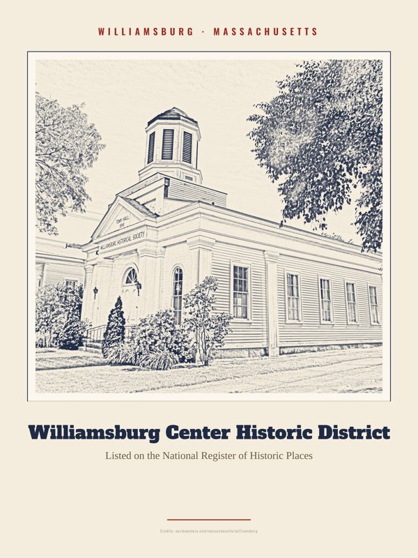 Williamsburg Williamsburg Center Historic District Landmark Print artwork detail