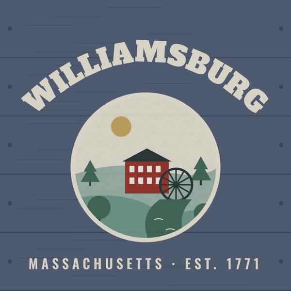 Williamsburg Hometown Wood Sign artwork detail