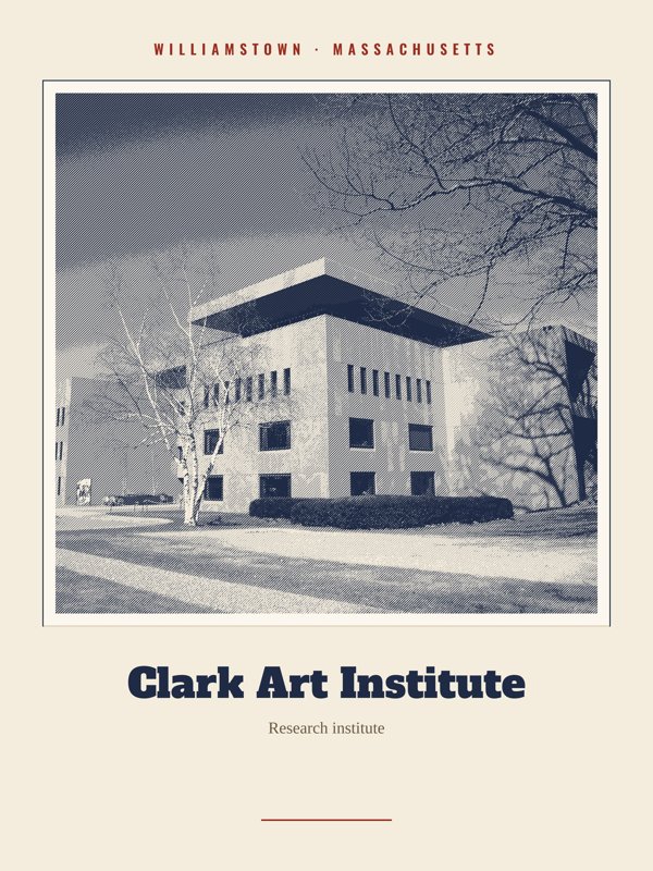 Williamstown Clark Art Institute Landmark Print artwork detail