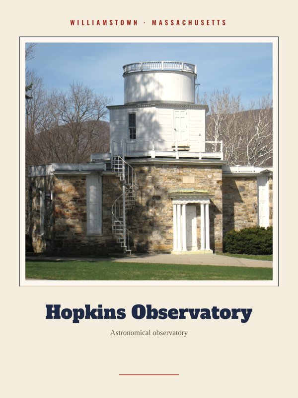 Williamstown Hopkins Observatory Landmark Print artwork detail