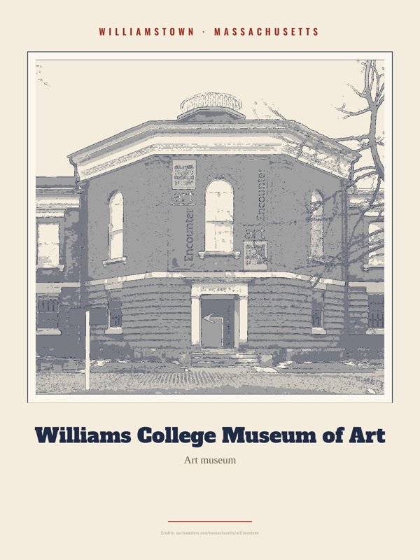 Williamstown Williams College Museum of Art Landmark Print artwork detail