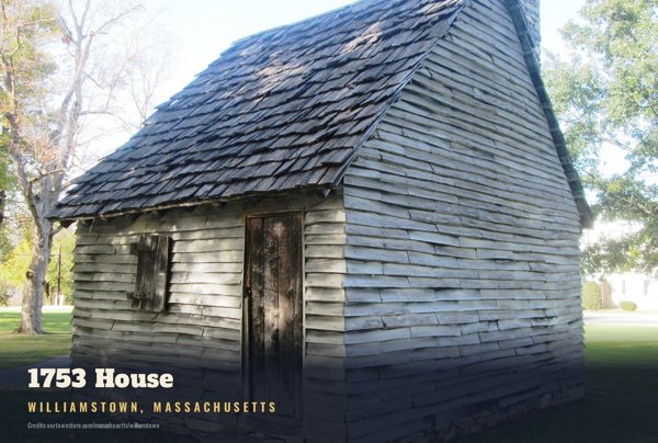 Williamstown 1753 House Postcard artwork detail