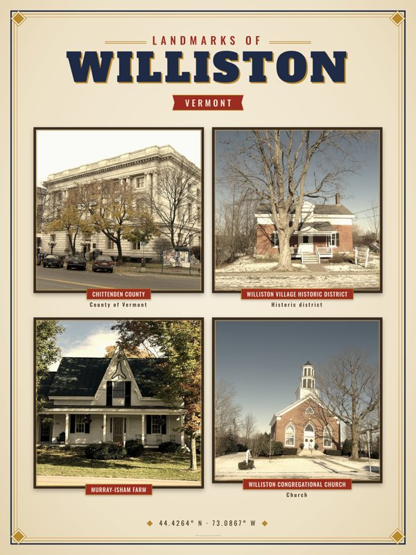 Williston Landmarks Photo Poster artwork detail