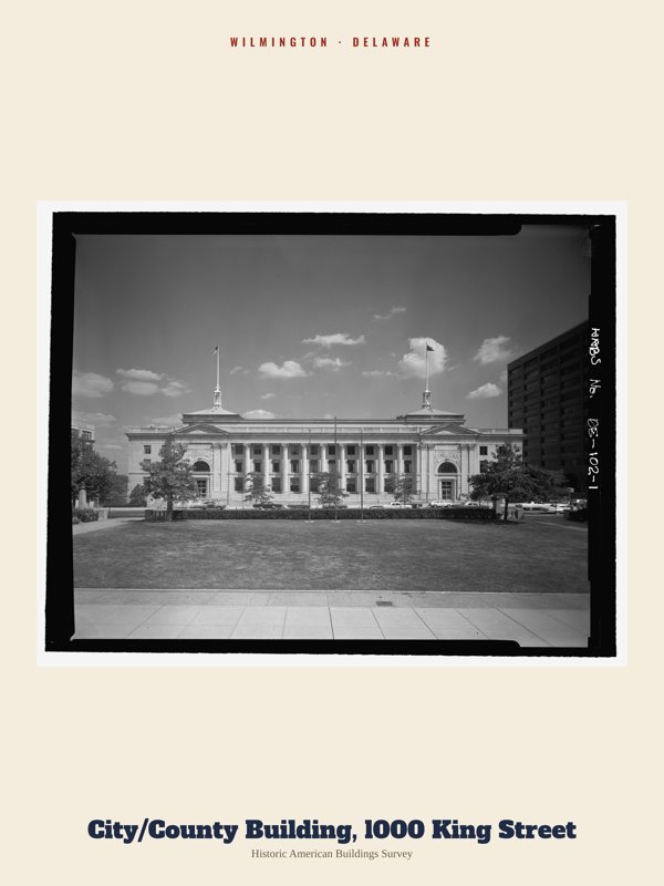 Wilmington City/County Building, l000 King Street Archive Print artwork detail