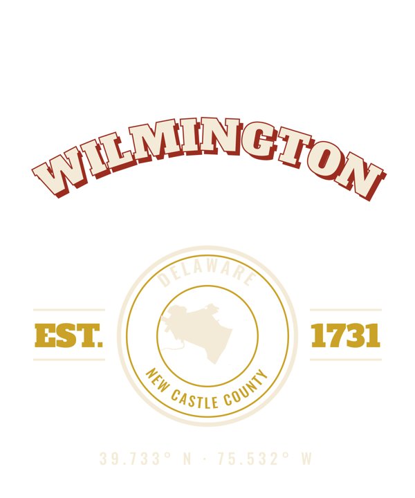Wilmington Est. Tee artwork detail